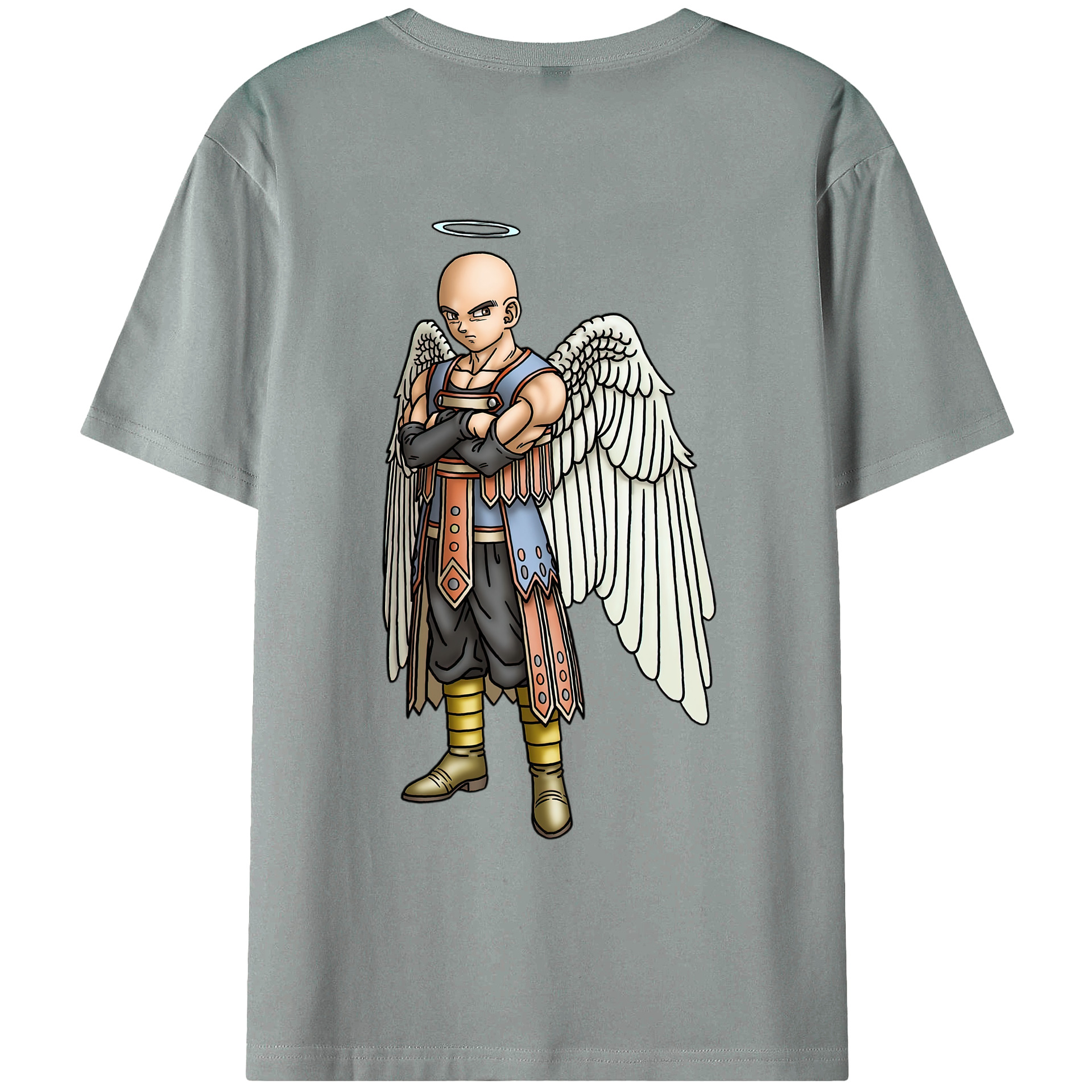 （画像用） ドラゴンクエスト Doragon Kuesuto Dragon Quest 綿100％ メンズ半袖Tシャツ（バックプリント） 通気性